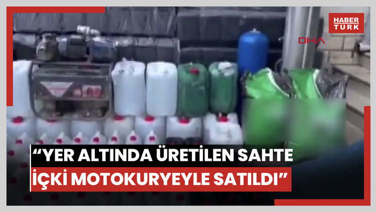 Yer altında ürettikleri sahte içkileri, motokurye ile satmışlar