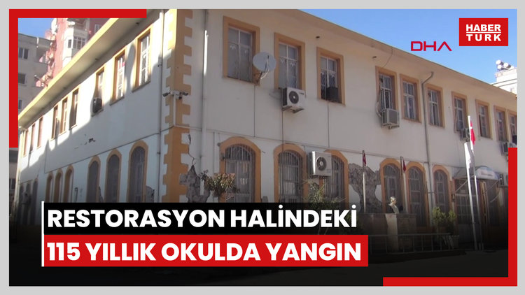 Devlet Bahçeli'nin de eğitim gördüğü, restorasyon halindeki 115 yıllık okulda yangın