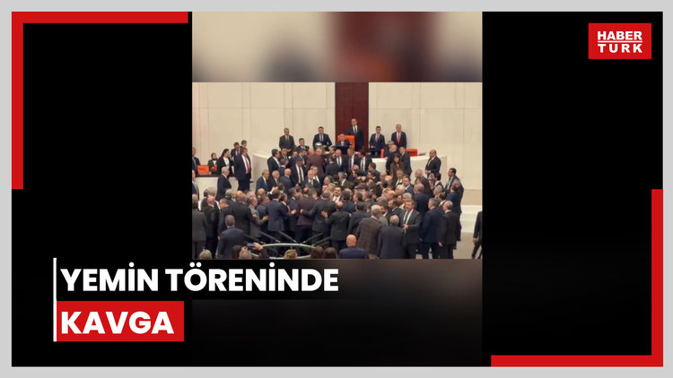 Yemin töreninde kavga