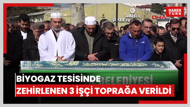 Biyogaz tesisinde zehirlenen 3 işçi, son yolculuklarına uğurlandı