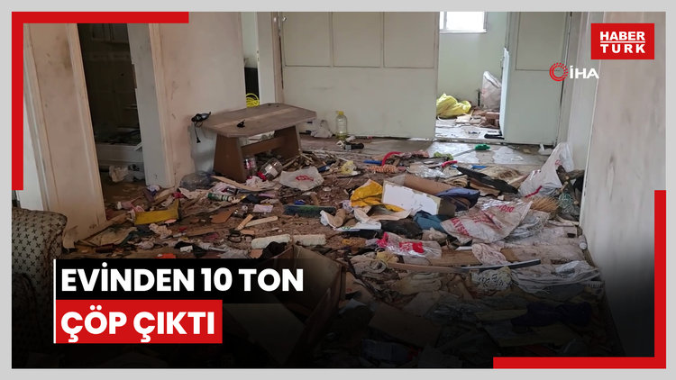 Evinden 10 ton çöp çıktı