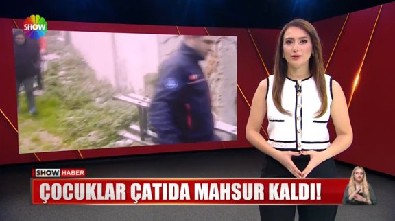 Çocuklar çatıda mahsur kaldı!