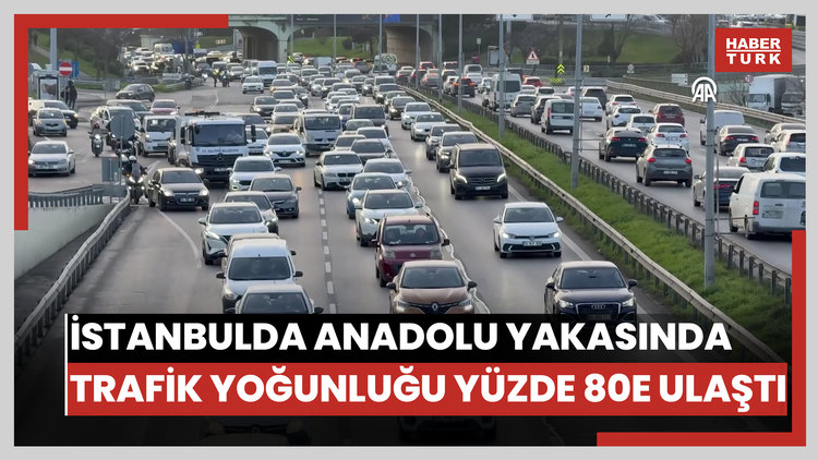 İstanbulda Anadolu Yakasında trafik yoğunluğu yüzde 80e ulaştı