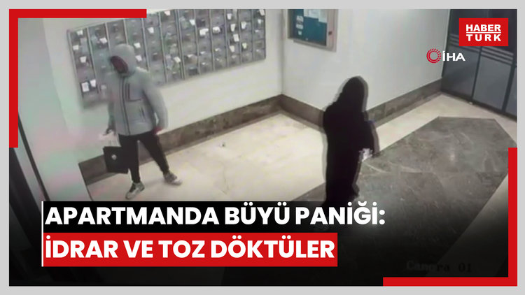 Apartmanda büyü paniği, karanlıkta gelip idrar ve toz döktüler