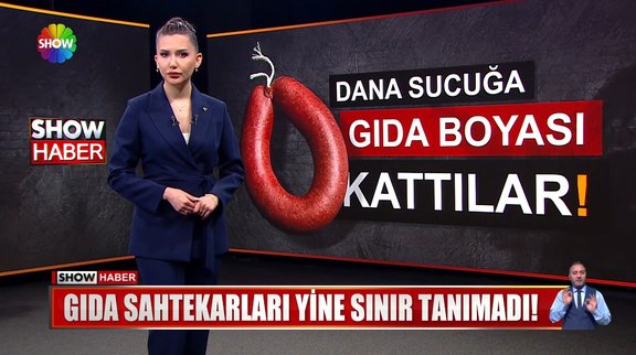 Dana sucuğa gıda boyası katmışlar!
