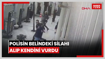 İfade vermeye gitti, polisin belindeki silahı alıp kendini vurdu; o anlar güvenlik kamerasında