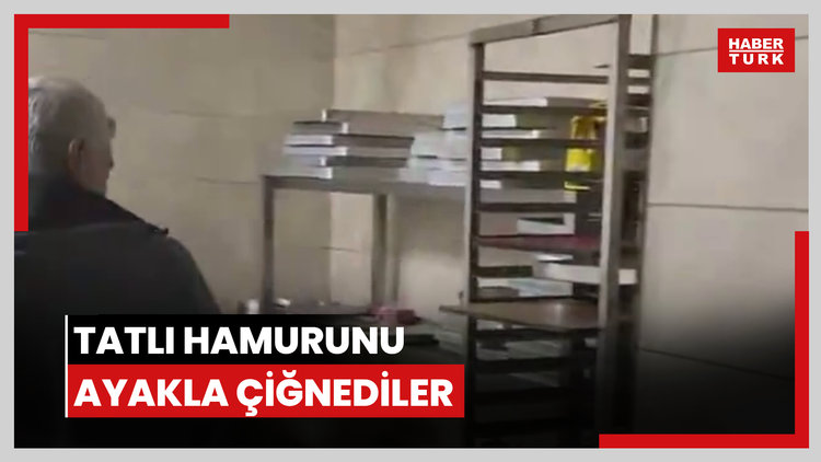 Tatlı hamurunu ayakla çiğnediler