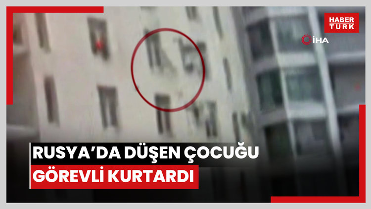 Rusya'da, yedinci kattan düşen çocuğu apartman görevlisi kurtardı