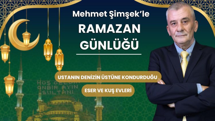 Ustanın denizin üstünde kondurduğu eser ve kuş evleri