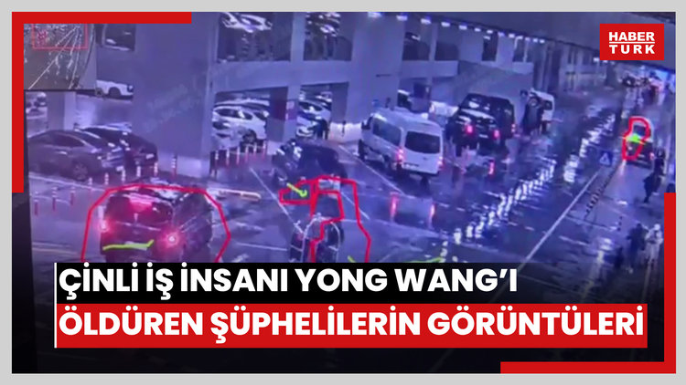Çinli iş insanı Yong Wang'ı öldüren şüphelilere ait havalimanı güvenlik kamera görüntüleri