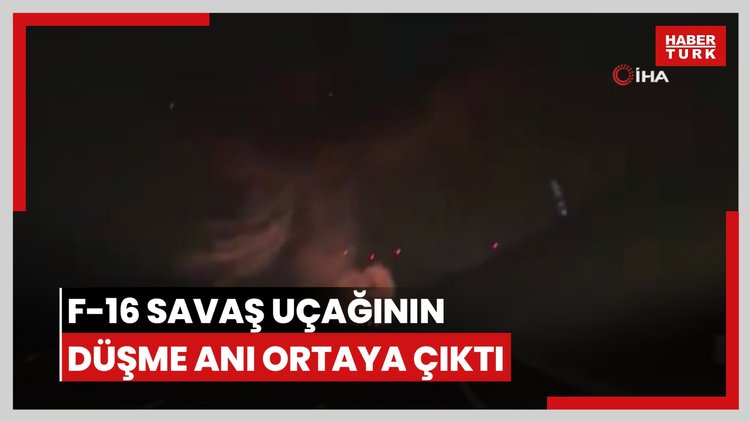 Balıkesir'de F-16 savaş uçağının düşme anı ortaya çıktı