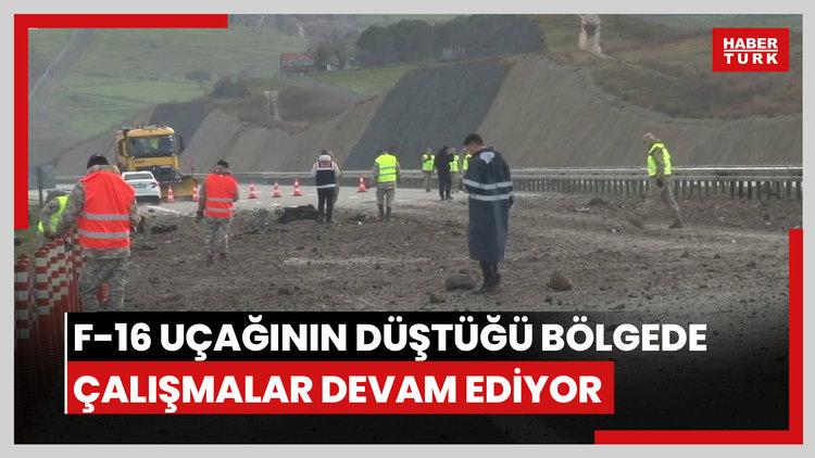 Balıkesir'de F-16 uçağının düştüğü bölgede çalışmalar sabahın ilk ışıklarıyla devam ediyor