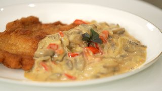Mantar soslu tavuk şinitzel tarifi!
