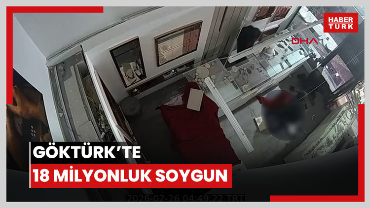 Göktürk'te 2 dakikada 18 milyon liralık soygun kamerada: Güvenlik görevlisi engel olmaya çalıştı