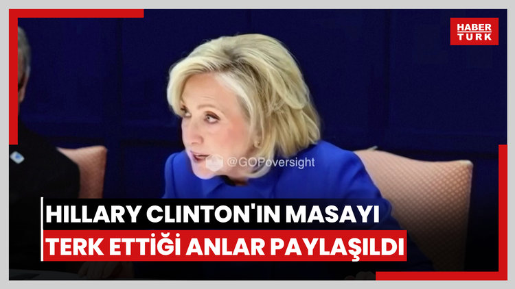 Hillary Clinton'ın masayı terk ettiği anlar paylaşıldı