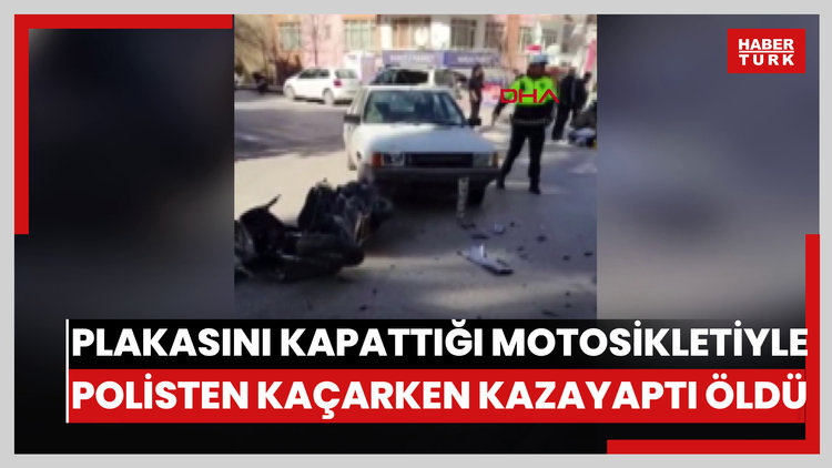 Plakasını kapattığı motosikletiyle polisten kaçarken kaza yapan sürücü öldü