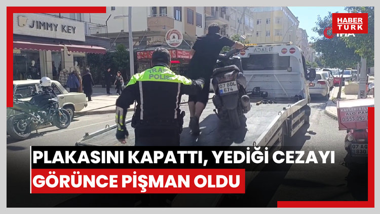 Kasktan ceza yememek için plakasını kapattı, yediği cezayı görünce hayatının pişmanlığını yaşadı