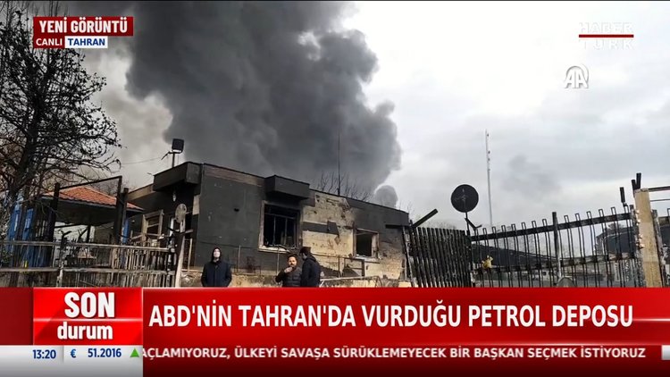 ABD'nin Tahran'da vurduğu petrol deposu