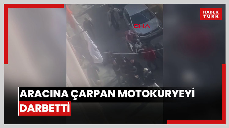 Kasımpaşa'da aracına çarpan motokuryeyi darbetti; 'Yarım saat sonra görürsün' diyerek saldırdı