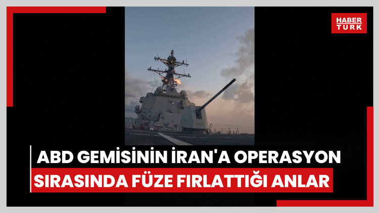 ABD gemisinin İran'a operasyon sırasında füze fırlattığı anlar!
