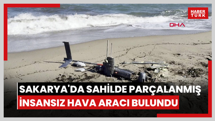 Sakarya'da sahilde parçalanmış insansız hava aracı bulundu