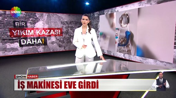 İş makinesi eve girdi!