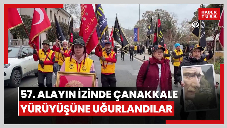 Tekirdağda 57 gönüllü 57. Alayın izinde Çanakkale yürüyüşüne uğurlandı