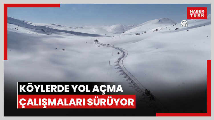 Bayburtta karın 2 metreye ulaştığı köylerde yol açma çalışmaları sürüyor