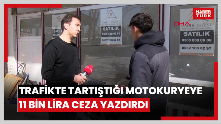 Fahri müfettiş, trafikte tartıştığı motokuryeye 11 bin lira ceza uygulattı