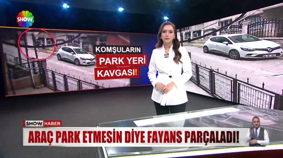 Araç park edilmesin diye fayans parçaladı!