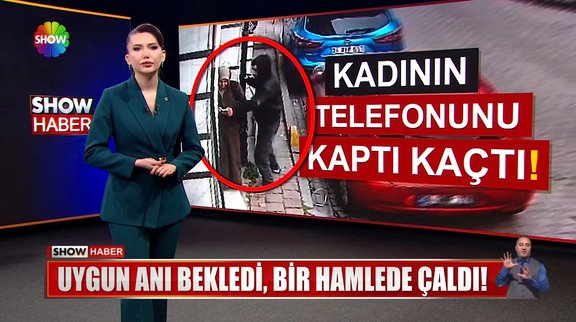 Kadının telefonunu kaptı kaçtı!