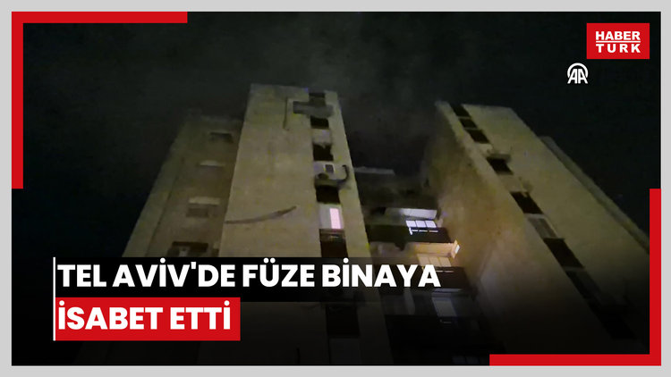 Tel Aviv'de füze binaya isabet etti