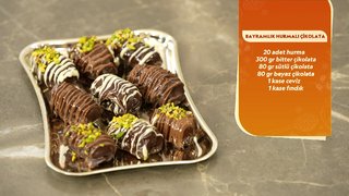 Lezzetli ve pratik hurmalı çikolata tarifi. 