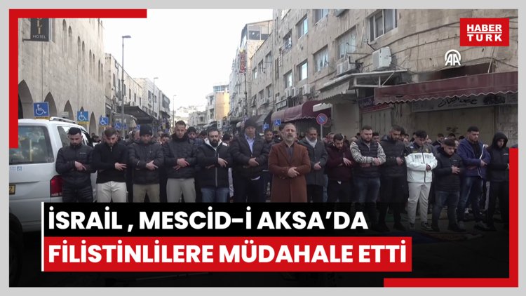İsrail güçleri, Mescid-i Aksada bayram namazı kılmak isteyen Filistinlilere müdahale etti
