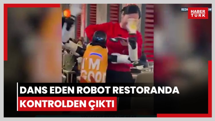 Dans eden robot restoranda kontrolden çıktı, çalışanlar zor zapt etti!