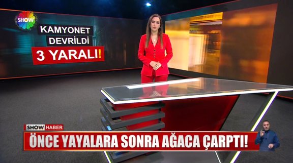 Hava yağışlı, kamyonet hızlıydı! 