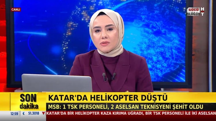 Katar'da helikopter düştü