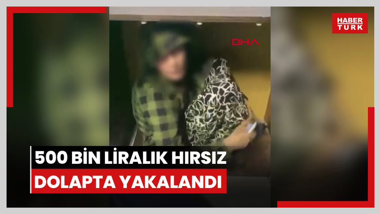 500 bin lira değerinde altın ve para çalan şüpheli, gizlendiği dolapta yakalandı