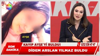 15 Mart'tan bu yana kayıp olan Ayşe bulundu.