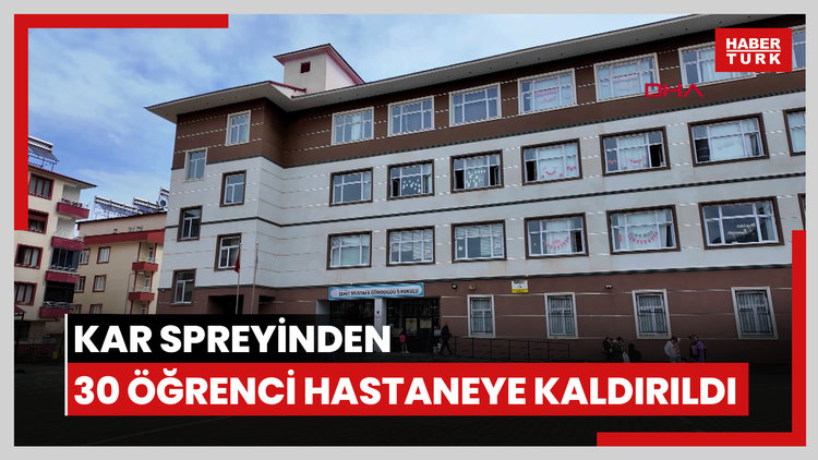 Sınıfta sıkılan kar spreyinden etkilenen 30 öğrenci hastaneye kaldırıldı