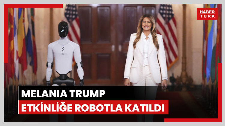 Melania Trump etkinliğe robotla katıldı