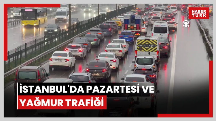 İstanbul'da pazartesi ve yağmur trafiği!