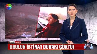 Okulun istinat duvarı çöktü!