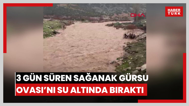 Bursa'da 3 gün süren sağanak Gürsu Ovası'nı su altında bıraktı