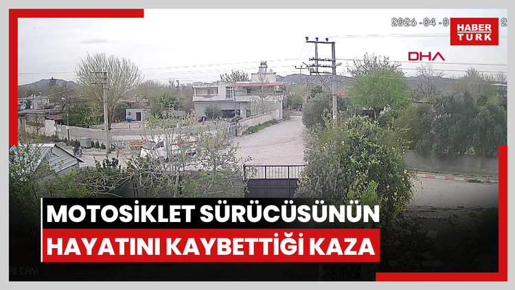 Osmaniye'de motosiklet sürücüsünün hayatını kaybettiği kaza kamerada