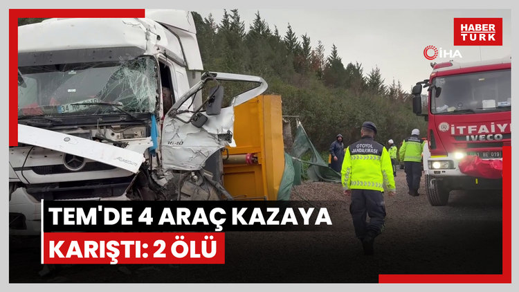 TEM'de 4 araç kazaya karıştı: 2 ölü