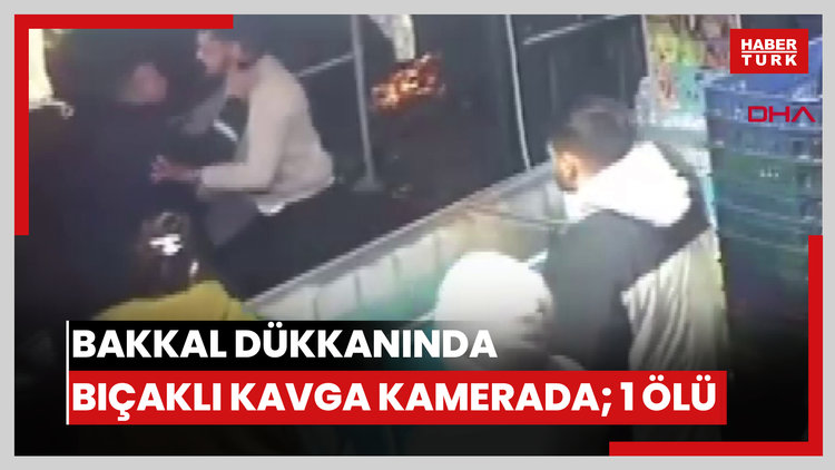 Tekirdağ'da bakkal dükkanında bıçaklı kavga kamerada; 1 ölü