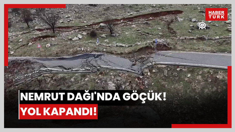 Nemrut Dağı'nda göçük! Yol kapandı!