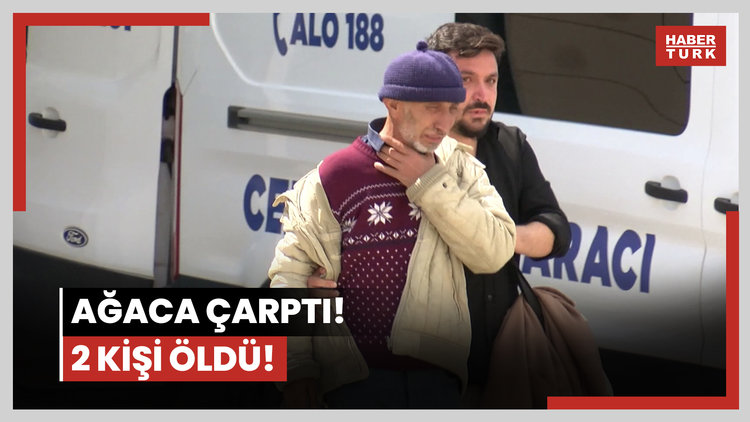 Ağaca çarptı! 2 kişi öldü!