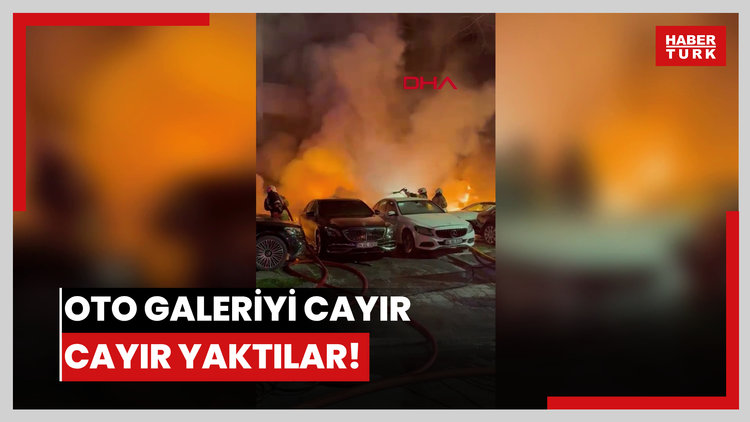 İstanbul'da yaşandı... Oto galeriyi cayır cayır yaktılar!